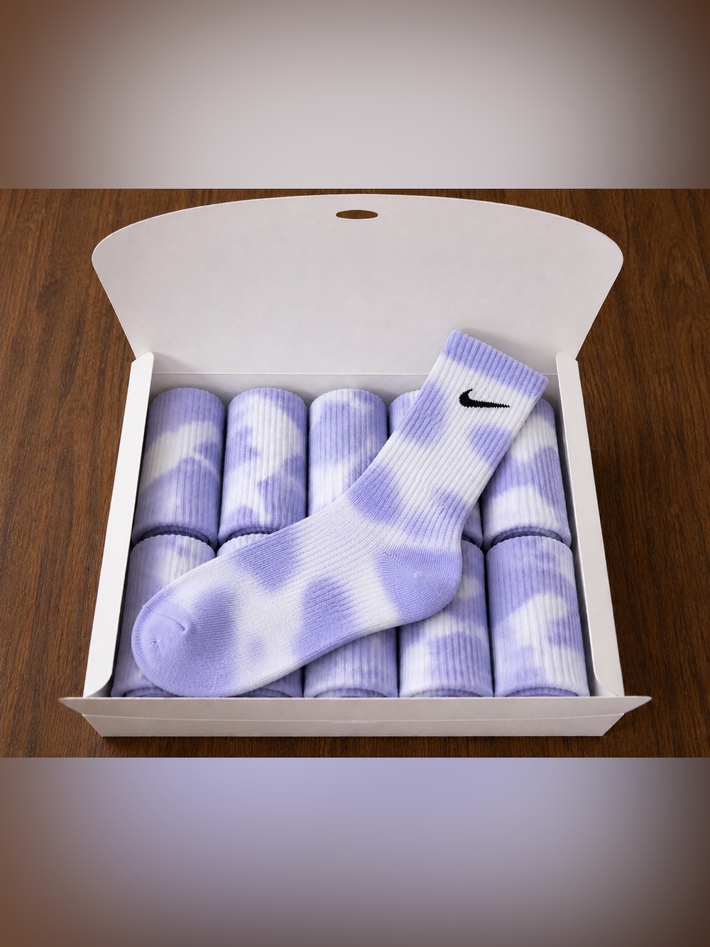 (10 Pairs) Ice Tie-Dye Sock Set | Hand Dyed Collection | Unisex 8–12 | Gift Box